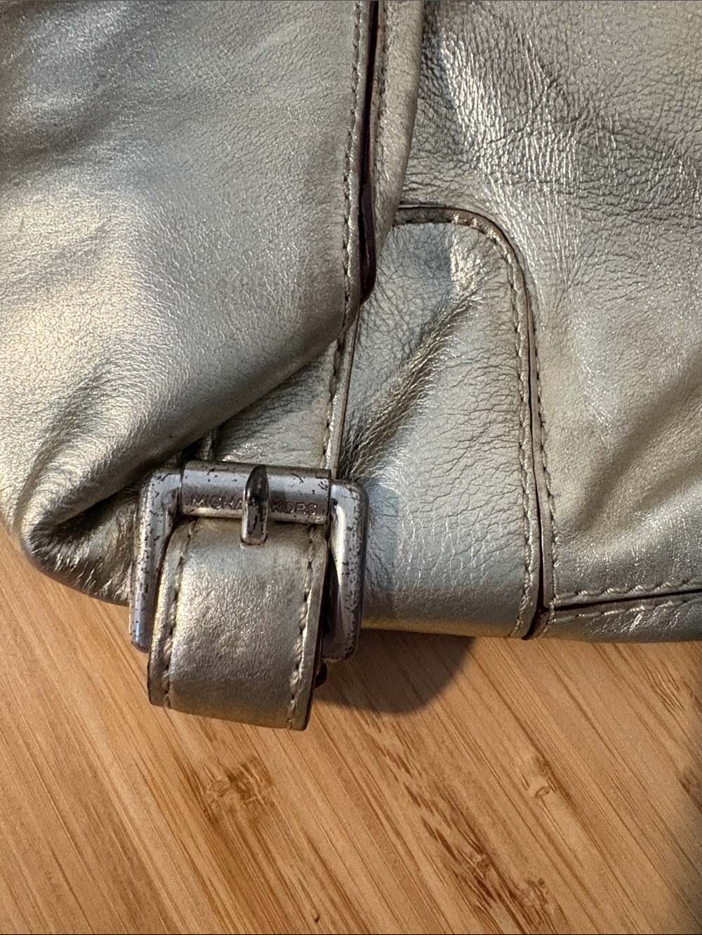 Michael Kors Metallic Shoulder Bag - Women's Everyday Tote - Picture 4 of 9